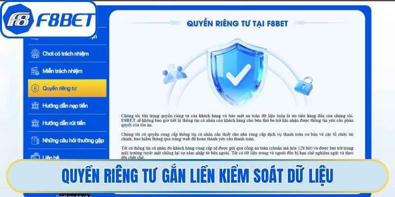 Quyền riêng tư gắn liền kiểm soát dữ liệu
