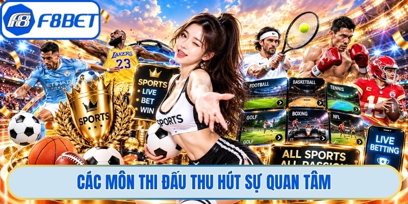 Các môn thi đấu thu hút sự quan tâm